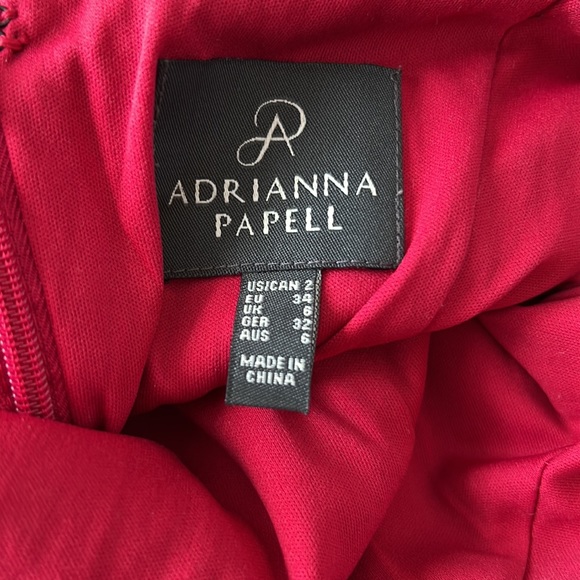 Adrianna Papell red lace cocktail dress - Picture 3 of 4